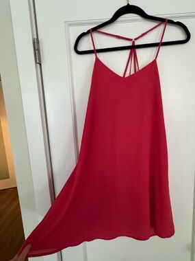 Moonlight Red Slip Dress - Size Small